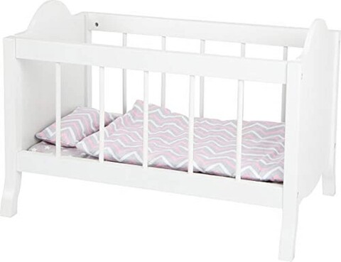 small foot® Puppengitterbett 11778 – Holz-Puppenbett mit Zubehör - Gut
