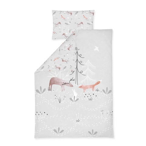 Julius Zöllner Bettwäsche Woodlife 100x135 cm – 100% Baumwolle, OEKO-TEX® - Neu