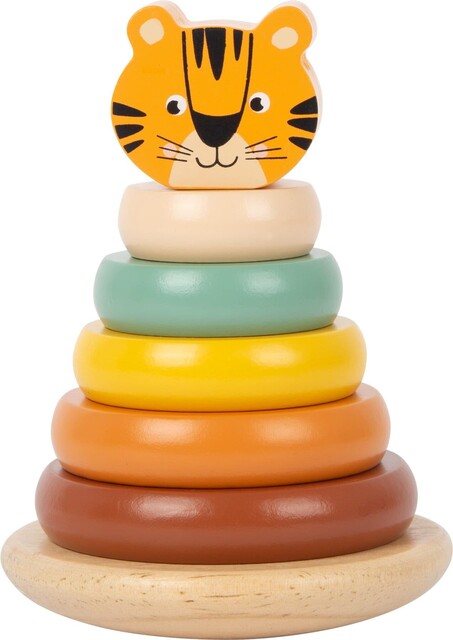 Small foot® Stapelturm Tiger Safari – Holzspielzeug für Kleinkinder - Sehr gut
