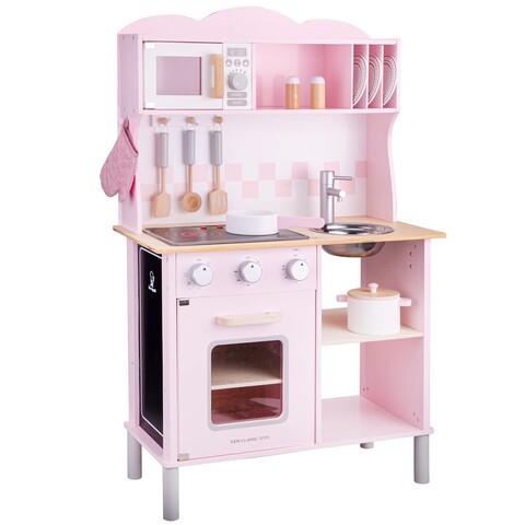 New Classic Toys Küchenzeile Modern Kochfeld pink