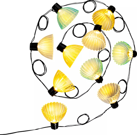 LED-Lichterkette Ombrello für drinnen & draußen warmweißen LEDs 450 cm