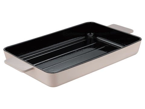 Masterpro Gusseisenofenform Eternal 3,2L beige – Hochwertige Auflaufform - Neu