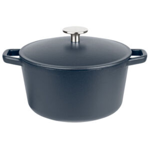 GSW Gusseisentopf 21cm Blau – Schmortopf Bräter Suppentopf - Neu