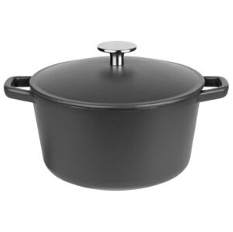 GSW Gusseisentopf 21 cm schwarz – Schmortopf für alle Herdarten - Neu