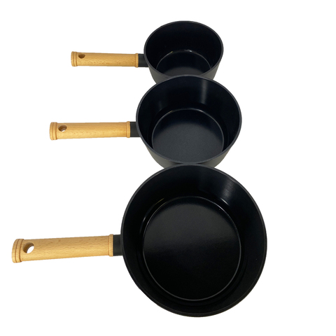 Russell Hobbs Aluminium Stielkochtopfset 3-teilig 16cm 18cm 20cm schwarz