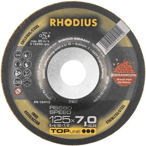 RHODIUS TOPLINE RS580 EXTENDED SCHRUPPSCHEIBE 115 X 7,0 X 22