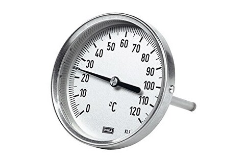 RIEGLER Bimetallthermometer Ø100 mm, 0–120°C, L1=160/L2=140 - Neu