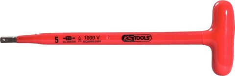 KS Tools 117.1677 Isolierter T-Griff-Stiftschlüssel, 5x120mm