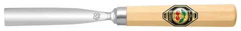 KIRSCHEN Bildhauerbeitel gebogen Stich 9 25mm – Hohleisen mit Heft - Neu