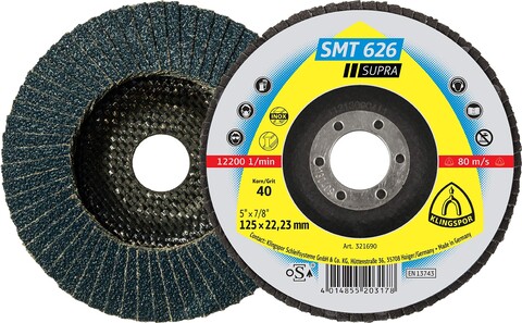 KLINGSPOR SMT 626 Supra Schleifmopteller 115x22,23mm Korn 50 gewölbt - Neu