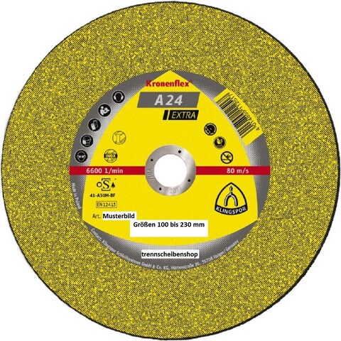 KLINGSPOR A 24 EX Trennscheibe 180x3x22,23 mm gekröpft für Metall - Neu