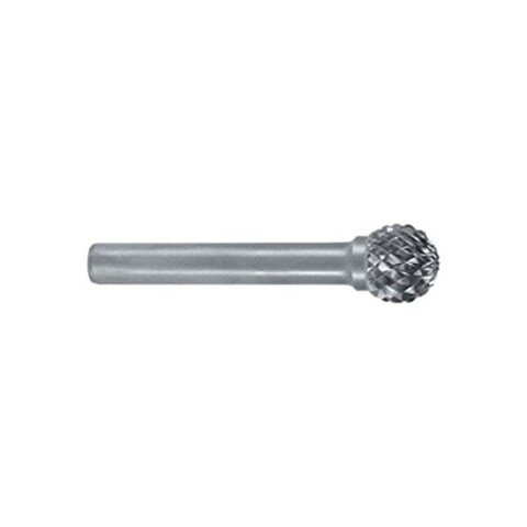 RUKO Hartmetall-Frässtift Kugel KUD 8mm, Kreuzverzahnung, 47mm Länge - Neu