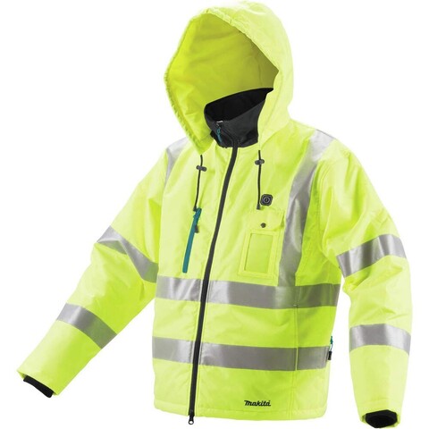 Makita Akku-Thermojacke DCJ206ZM Gelb Größe M – Beheizbare Arbeitsjacke - Neu