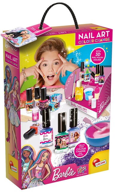 Glitter Tattoo, Nail Art Art:BARBIE NAIL ART COLOUR CHANGE