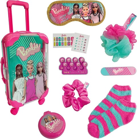 Sinco Creations Barbie-Übernachtungsset mit Trolley-Tragetasche und Barbie-Zubehör