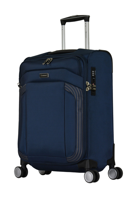 Eminent MERCURY II 4-Doppelrollen-Trolley, Weichgepäck, TSA-Schloss, blau - Neu