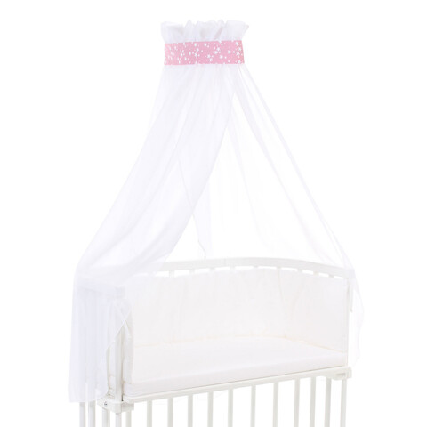 babybay Himmelstoff Beere Sterne weiß 200 x 135 cm