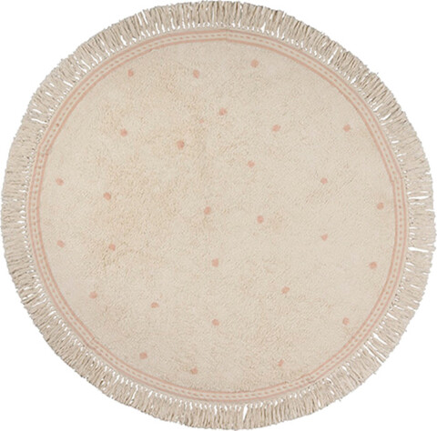 Tapis Petit Kinderteppich Emma dots pink Ø 130 cm