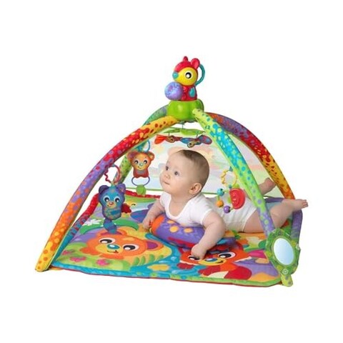Playgro Erlebnisspieldecke Waldtiere mit Nachtlicht-Projektor
