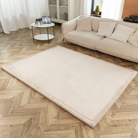 Hakuna Matte Kinderteppich mit Memory-Schaum 200 x 150 cm Beige