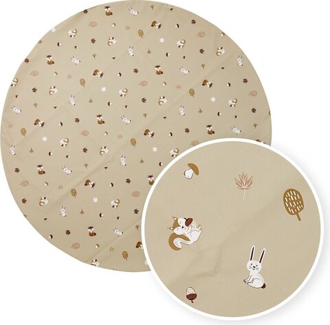 Meyco Hochstuhl Bodenmatte Forest Animals sand 110 cm