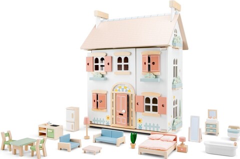 Eitech Puppenhaus aus Holz mit Möbeln – FSC®-zertifiziert - Sehr gut