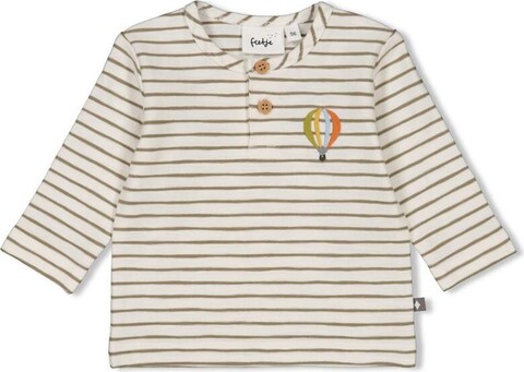 Feetje Langarmshirt Ringel Mini Adventurer Army