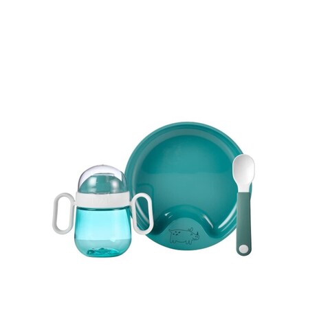 MEPAL Babygeschirrset Mio 3-teilig Deep Turquoise – BPA-frei - Wie neu