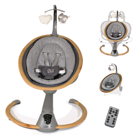 babyGO Babywippe Homey  wood grey