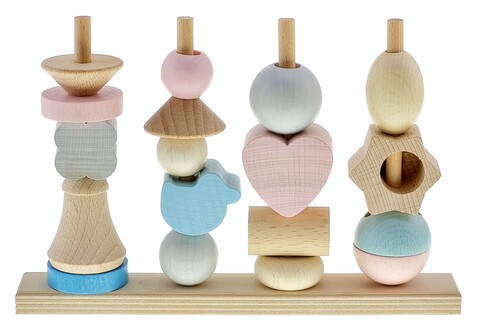 HESS Steckspiel nature 14966 – Holz-Motorikspielzeug für Kinder - Sehr gut