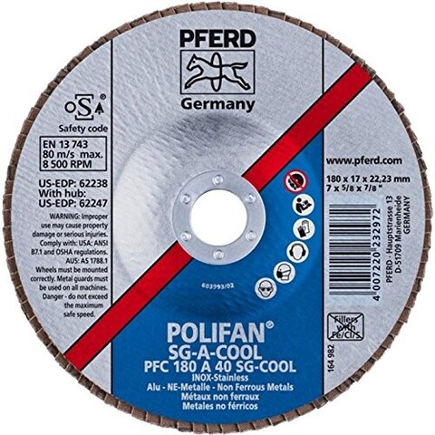 PFERD POLIFAN-F?CHERSCHEIBEN P FC 180 A-COOL 80 SG INOX+ALU