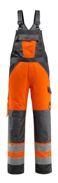 MASCOT GOSFORD LATZHOSE GR??E 82C58, HI-VIS ORANGE/DUNKELANT