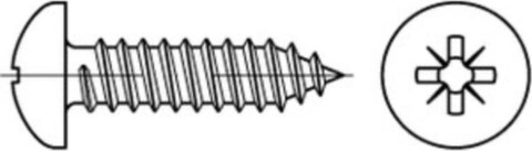 ISO 7049 Linsenkopf-Blechschraube 2,2x4,5 mm Stahl verzinkt - Neu