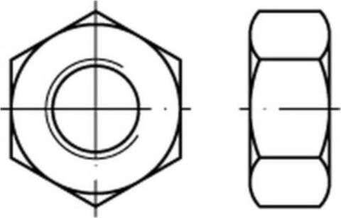 DIN 934 A 4 LINKS SECHSKANTMUTTERN MIT METRISCHEM LINKSGEWINDE - ABMESSUNG: M 24 -LH VE=S