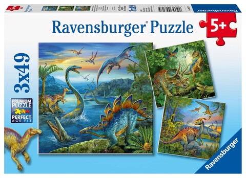 Ravensburger 09317 - Faszination Dinosaurier, Puzzle, 3x49 Teile