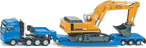 SIKU 1847 Schwertransport mit Tiefbettauflieger 1:87 Modellauto - Wie neu