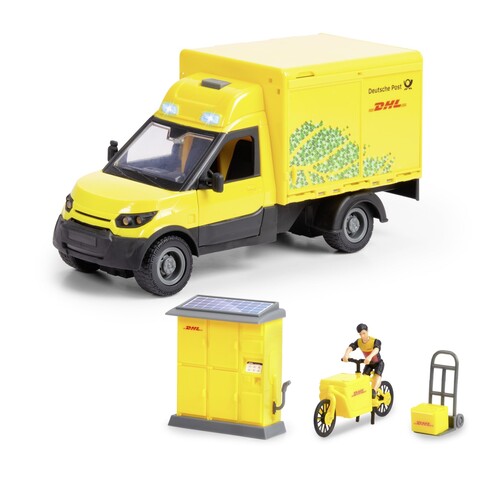Dickie DHL Delivery Set – Spielset mit Licht & Sound für Kinder - Wie neu
