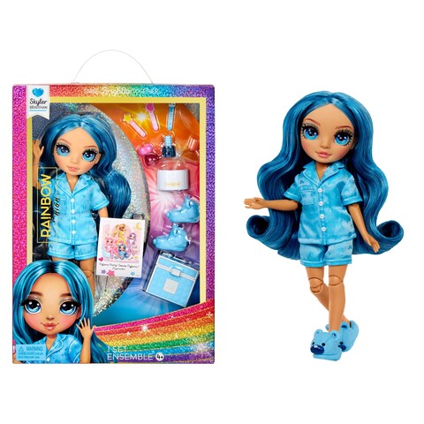 Rainbow High Junior High PJ Party Puppe Skyler (Blau) - Wie neu