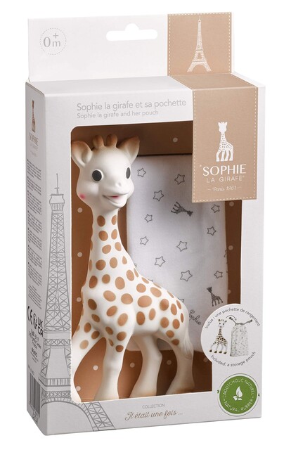 Sophie la girafe® mit Stoffbeutel – Geschenkset für Babys - Wie neu
