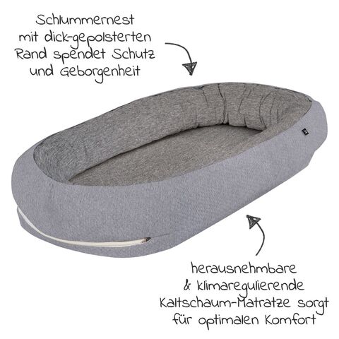 Alvi Set Stubenwagen Birthe Schlummernest Piqué weiß