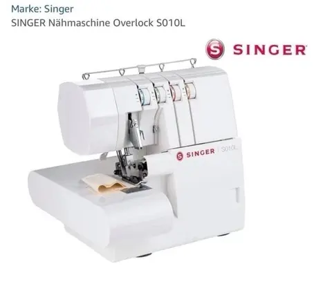 Singer S010L Overlock-Nähmaschine 1300 Stiche weiß