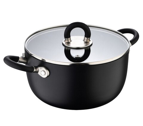 Masterpro by ALESSI Topf 24x10,5cm mit Deckel schwarz