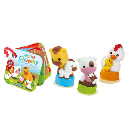 Clementoni Soft Clemmy Spielsets Süßes Tierfarm-Nutztier-Set