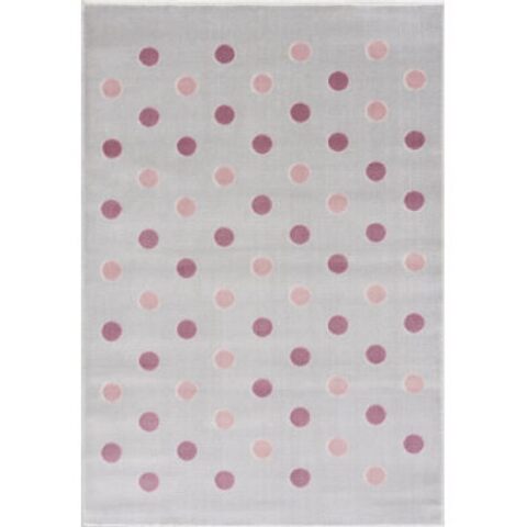 LIVONE Spielteppich und Kinderteppich Happy Rugs Confetti silbergrau-pink 120 x 180 cm