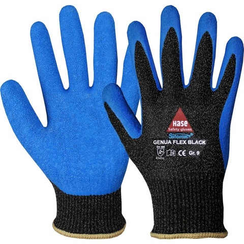 Hase Genau Flex Black schnittfeste Montage Handschuhe Gr. 8