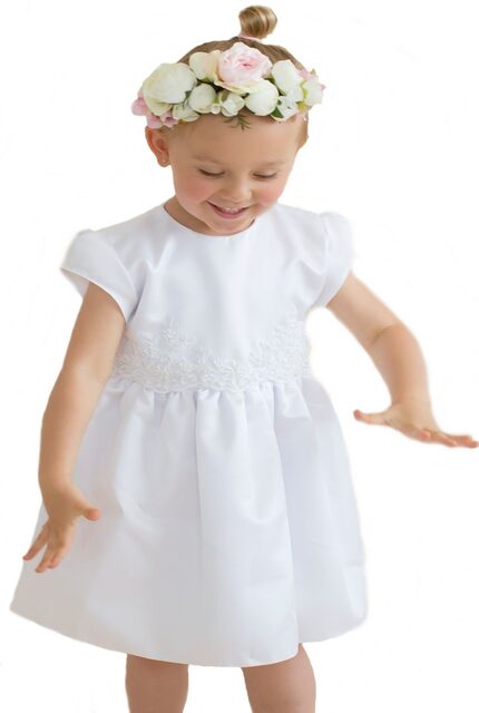 Hobea Taufkleid Diana Perlenstickerei Festlich Weiß