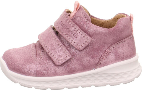 Superfit Halbschuh Breeze lila/rosa – Kinderschuh aus Nubukleder mit Klettverschluss