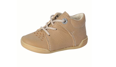 PEPINO Lauflernschuh Teddy caramel mittel – Barfußschuh aus Leder für Kinder