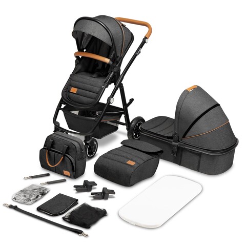 Lionelo Kinderwagen Amber 2 in 1 Grey Graphite
