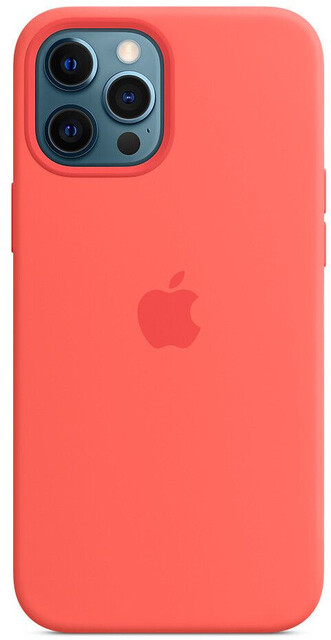 Apple Silikon Case mit MagSafe (für iPhone 12 Pro Max) - Zitruspink - 6.7 Zoll